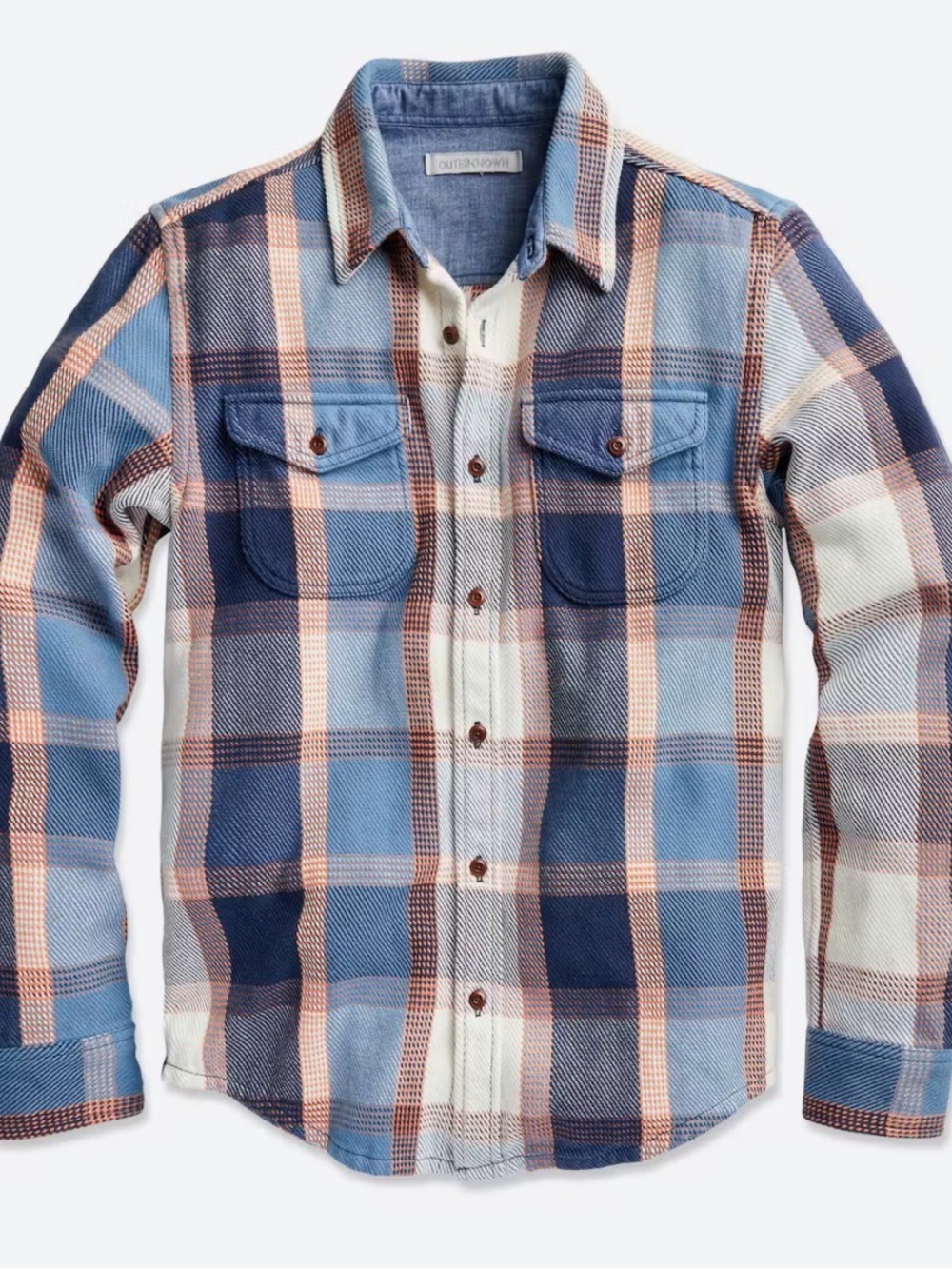 OUTERKNOWN — Men’s Plaid Blanket Shirt, size Medium